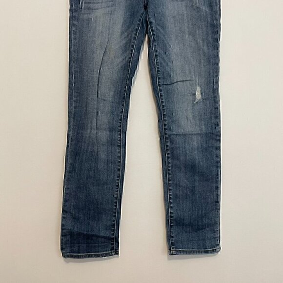 KUT FROM THE KLOTH KFTK Boyfriend Jeans Dark Wash ish ? Distressed Ripped Rip 6 - Picture 4 of 10